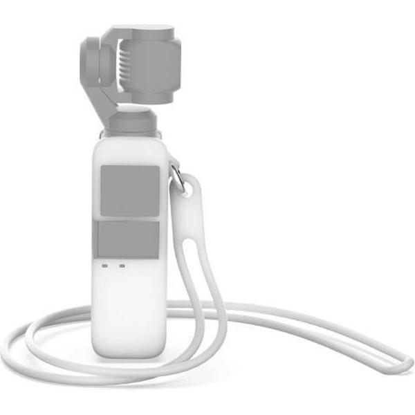 Body siliconen beschermhoes met 38 cm siliconen nekband voor DJI OSMO Pocket (transparant)