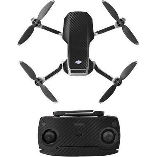 Sunnylife MM-TZ439 Waterdichte PVC Drone Body + Arm + Afstandsbediening Decoratieve Beschermende Stickers Set voor DJI Mavic Mini (Carbon Texture Black)