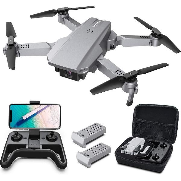 drones met camera for Volwassenen - ZINAPS D25 4K Drone met Camera Opvouwbaar FPV Drone voor volwassenen, Light Positioning, handgebaar fotografie, Trein vlucht, 3D Flips, Photo Filter, Headless Mode, Split Screen, 2 batterijen