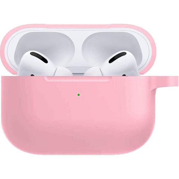 Hoesje voor Apple AirPods Pro Case Siliconen Hoes - Licht Roze