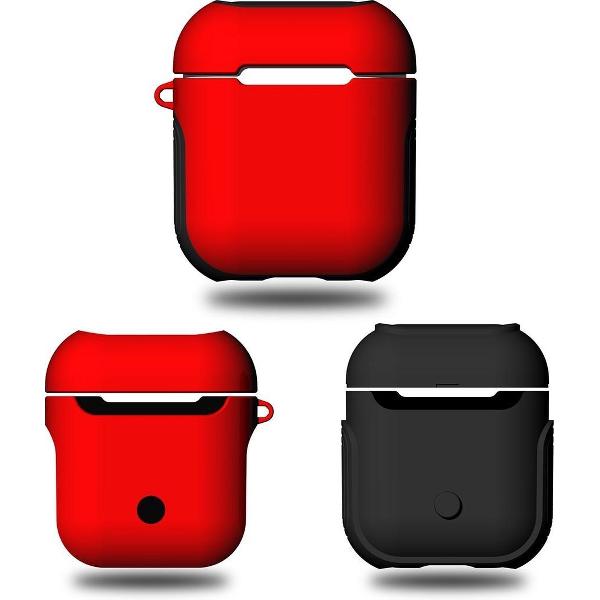 Mobigear Frosted Hard Kunststof Hoesje Rood voor Apple AirPods