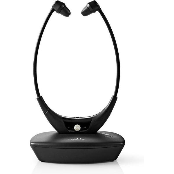 Nedis HPRF010BK Draadloze Koptelefoon Radiofrequentie (rf) In-ear Oplaadstation Black