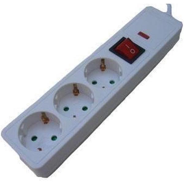 Valueline - Stekkerdoos 3 voudig - Wit - 3 meter