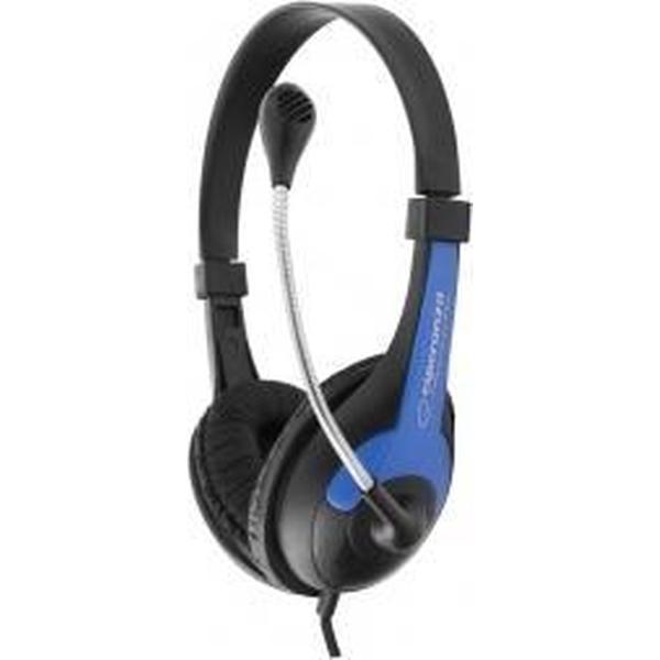 Esperanza EH158B hoofdtelefoon/headset Hoofdband Zwart, Blauw