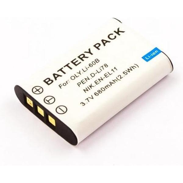 Battery similar NIKON EN-EL11, Li-ion, 3,7V, 680mAh, 2,5Wh
