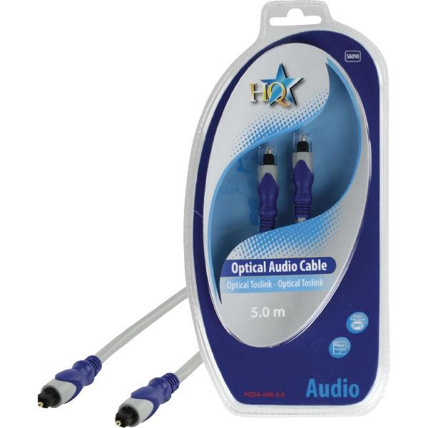 HQ, Digitale Audiokabel TosLink Male - TosLink Male 5m (Grijs)