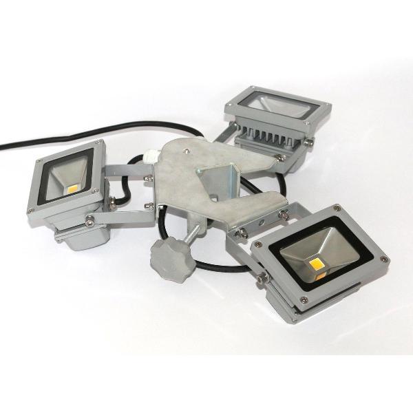 Partyspace Lichtset met 3 LED lampen voor vouwtent 3 x 10W