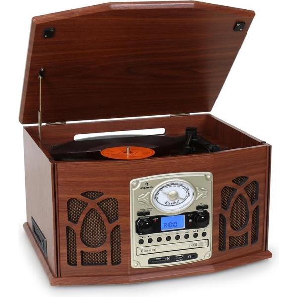 Auna NR-620 Retro Platenspeler 6 in 1 Wood