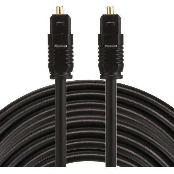 By Qubix Toslink kabel - 10 meter - zwart - optical cable audio - audio male to male - PVC edition - Optische kabel van hoge kwaliteit!