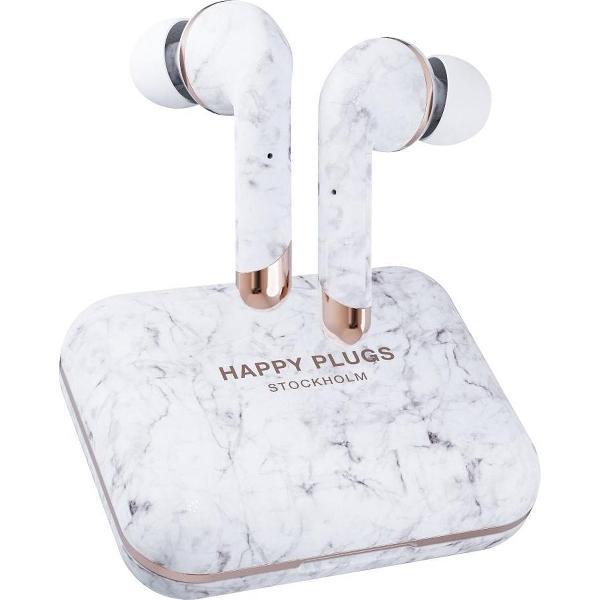 Happy Plugs Air 1 Plus - In-ear oordopjes - Wit Marmer
