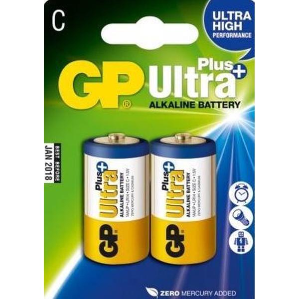 GP C Ultra Plus Alkaline Batterijen - 2 stuks