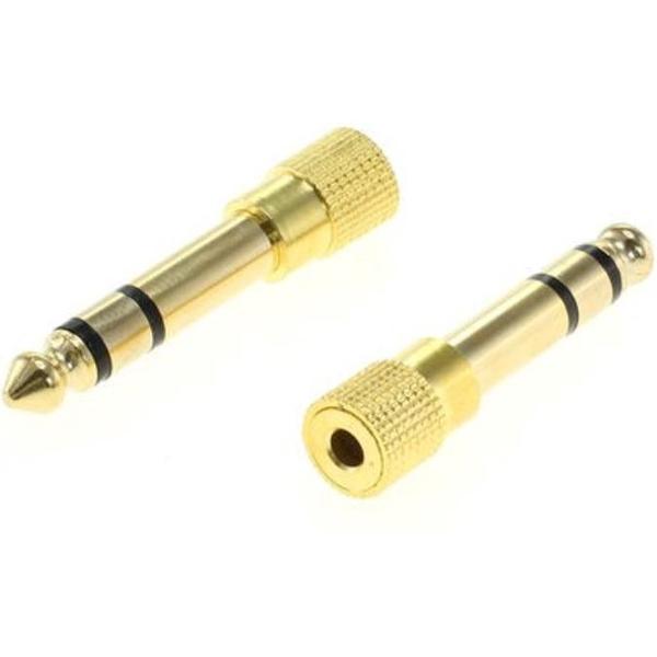 Good Connections 6,35mm Jack (m) - 3,5mm Jack (v) stereo audio adapter - metaal / verguld