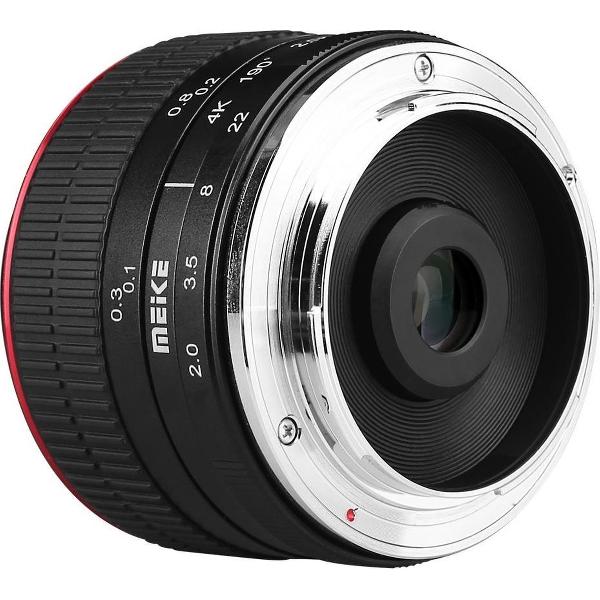 Meike 6.5mm 2.0 MILC Groothoeklens type ''fish eye'' Zwart