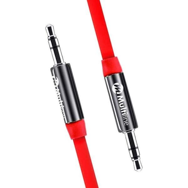 Multiline Aux Kabel 1,5M - Rood