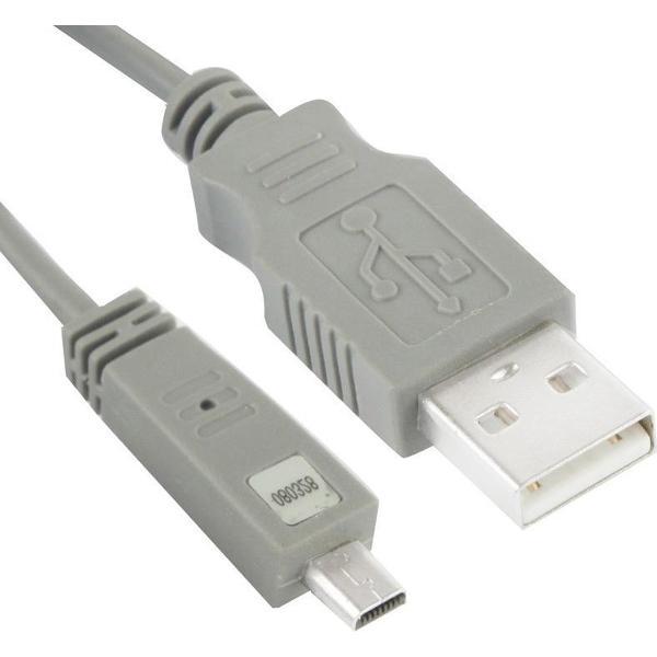 8-pins digitale camera USB-gegevenskabel voor Samsung S760 / S750 / S730 / ES 30 / ES 28 / ES 15 / ES 10, lengte: 1,2 m