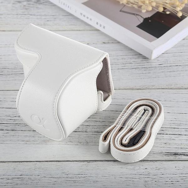 Full Body Camera PU lederen tas met riem voor Sony A5100 / A5000 / NEX-3N (16-50 mm / 40,5 mm lens) (wit)