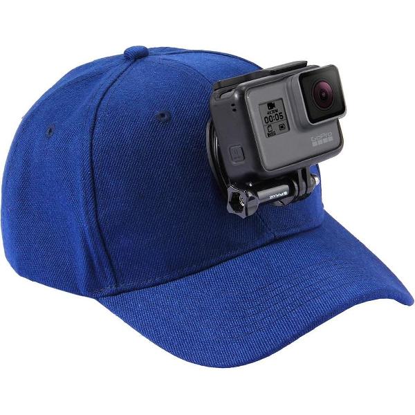 PULUZ Baseball Hat met J-Hook Buckle Mount & Screw voor GoPro HERO6 / 5/5 sessie / 4 Session / 4/3 + / 3/2/1, Xiaoyi en andere actiecamera's (blauw)