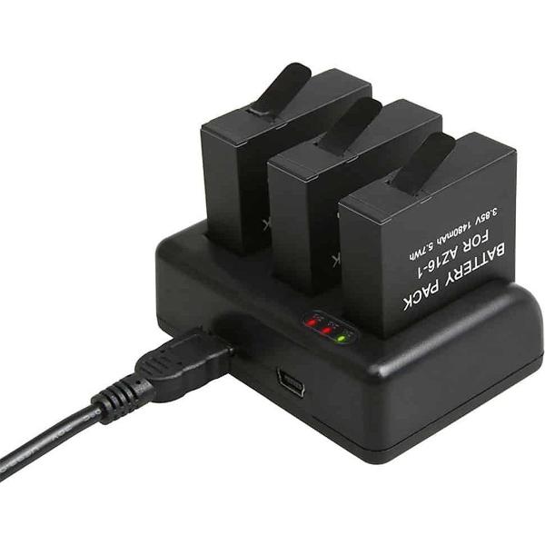 Voor GoPro HERO5 AHDBT-501 Reislader met V8-poort & USB-C / Type-C poort & LED-indicatielampje