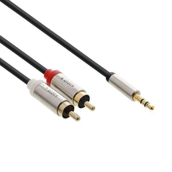 InLine 3,5mm Jack - Tulp stereo audio slim kabel - 0,50 meter