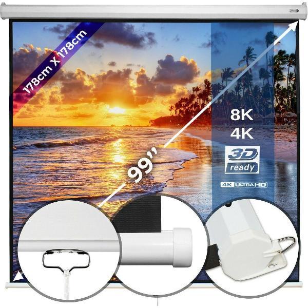 Trend24 - Oprolbaar - Projectiescherm - 178 x 178 cm