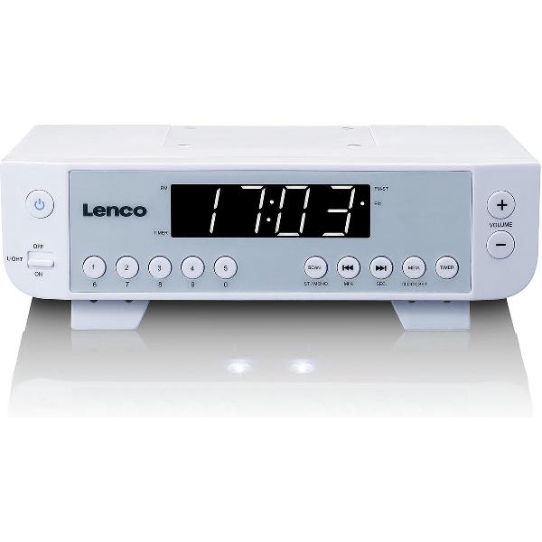 Lenco KCR-11 - Keukenradio met LED-verlichting en timer - Wit
