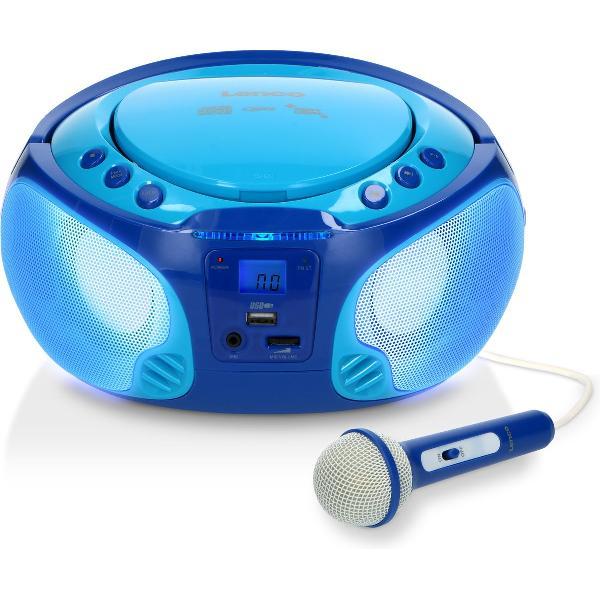 Lenco SCD-650 - Karaoke Radio/CD-speler - Blauw