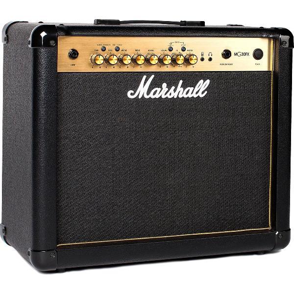 Gitaarversterker - Marshall Gitaarversterker - MG30GFX Black & Gold - Elektrische gitaarversterker