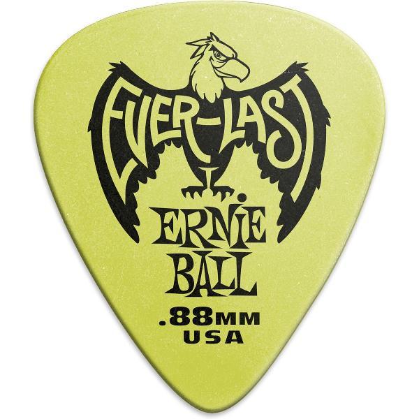 Ernie Ball Plectrums - Everlast Groen - 0.88mm 6 plectrums