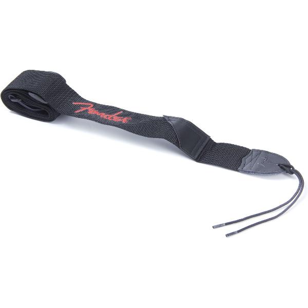 gitaarband zwart rood Nylongordel met Fender-Logo