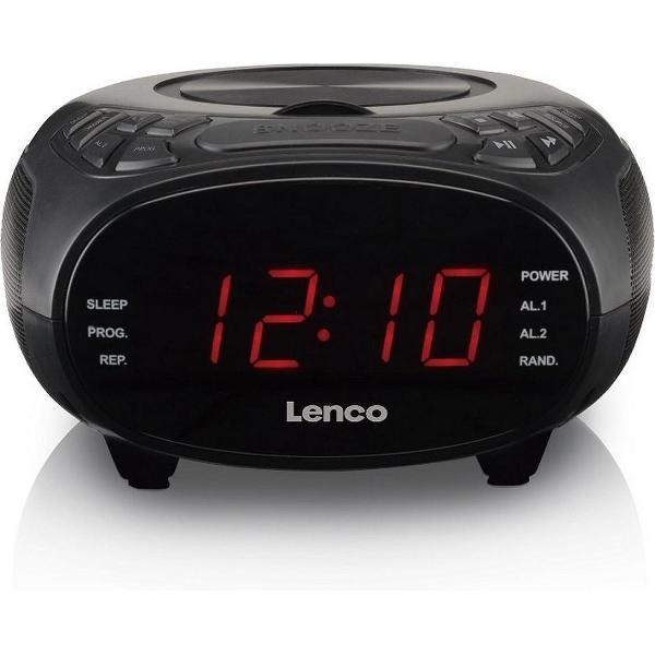Lenco CR-740 - WekkerRadio met CD-speler en AUX-ingang - Zwart