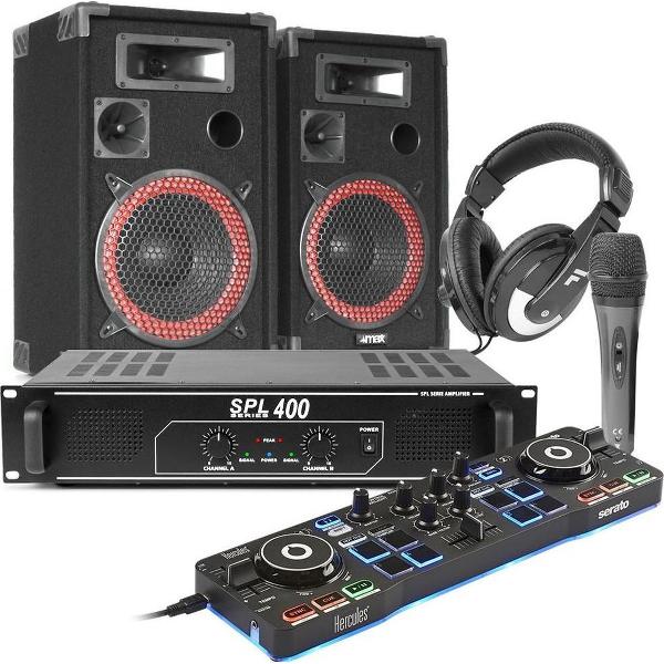 DJ set kinderen - Hercules DJControl Starlight DJ set 400 met DJ controller, speakers, versterker, koptelefoon en kabels