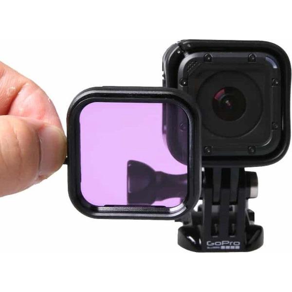 Standaard onderwaterfilter voor GoPro HERO5 sessie / 4 sessie (paars)