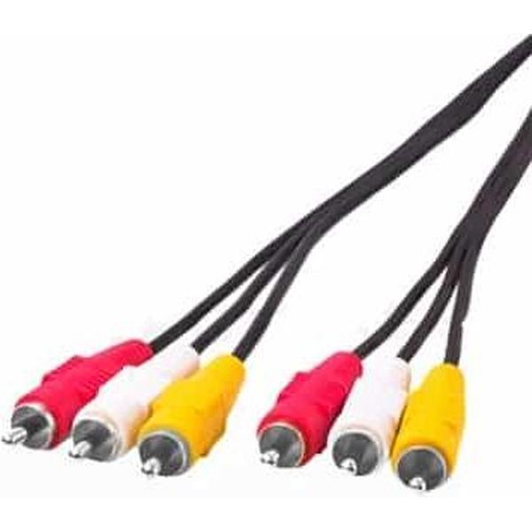 Hoge kwaliteit Audio Video Stereo RCA AV Kabel, Lengte: 10m