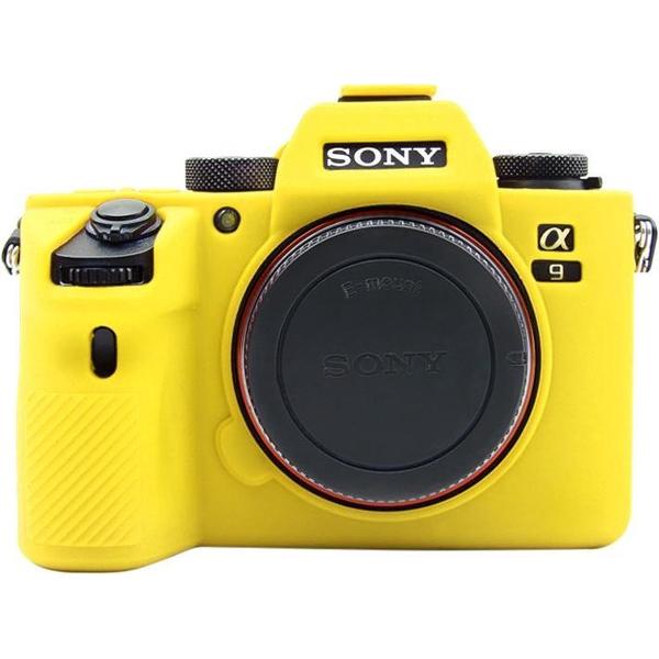PULUZ zachte siliconen beschermhoes voor Sony A9 (ILCE-9) / A7 III / A7R III (geel)