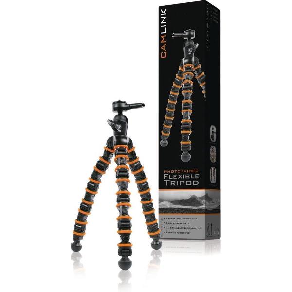 CamLink CL-TP150 Digitaal/filmcamera Zwart, Oranje tripod