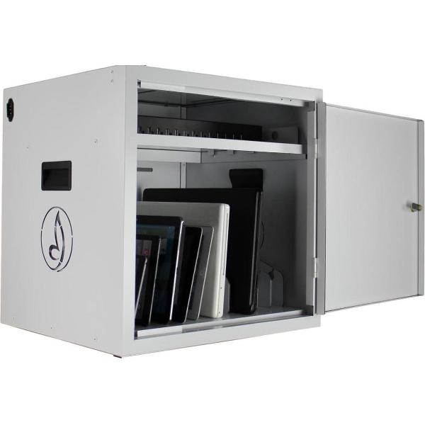 Bravour BRVD12 Oplaadkast voor 12 mobiele apparaten tot en met 17 inch-Stekkerblok-Wit