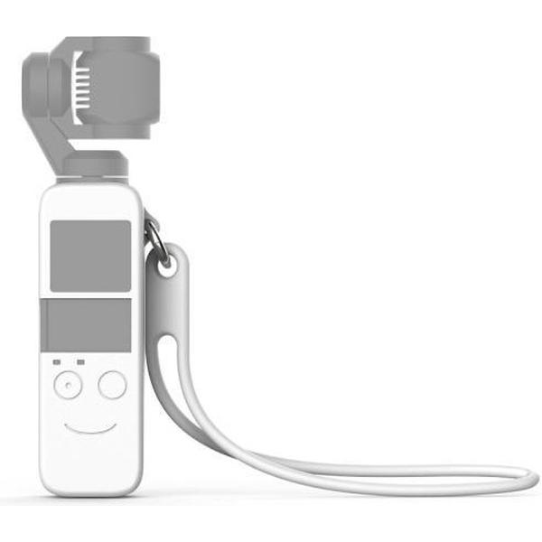 Body siliconen beschermhoes met 19 cm siliconen polsband voor DJI OSMO Pocket (wit)