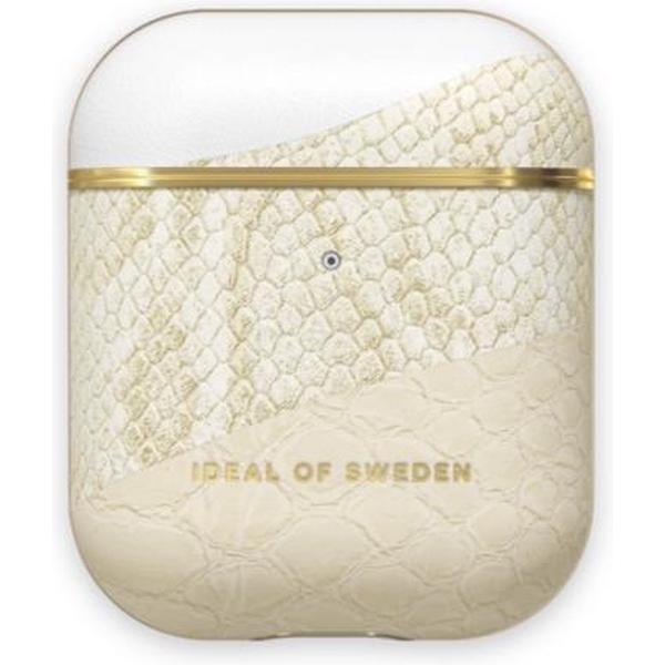 iDeal of Sweden AirPods Case PU voor 1st & 2nd Generation Cream Gold Snake