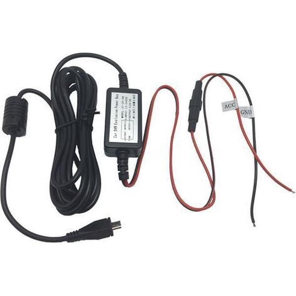 Voedingskabel 12V naar 5V MINI USB voor dashcam / Mini USB aansluiting / 3 meter