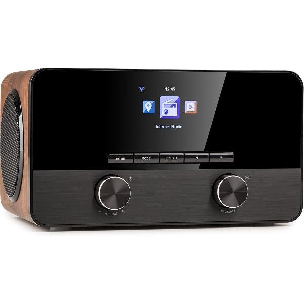 auna Connect 100 SE - internetradio - FM-radio - mediaplayer - Bluetooth - WiFi- USB - AUX - Line Out -geïntegreerde breedbandluidspreker voor volle stereo sound