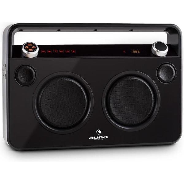 Bebop ghettoblaster USB bluetooth AUX MIC batterij zwart