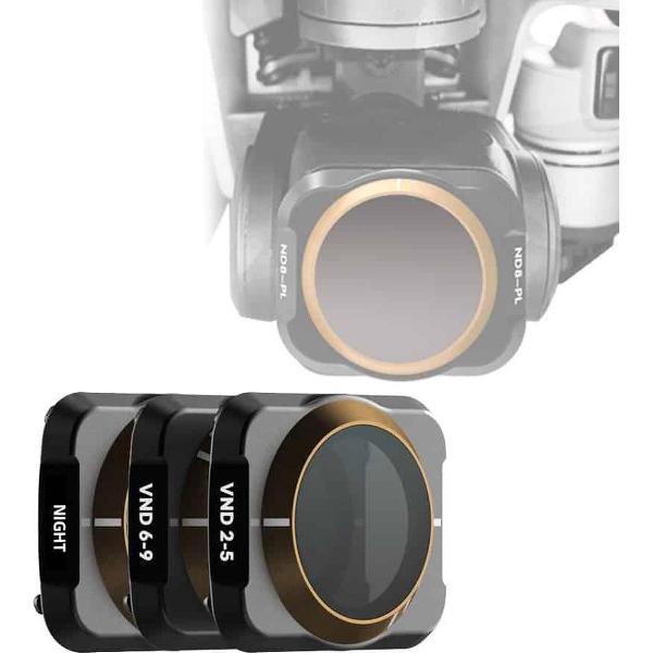 JSR Drone 3 in 1 Variabele VND 2-5 Stop + VND 6-9 Stop + NIGHT Lichtvervuiling Reductie Lensfilter voor DJI MAVIC Air 2