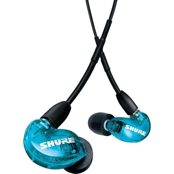 Shure AONIC 215 Headset In-ear 3,5mm-connector Blauw, Doorschijnend