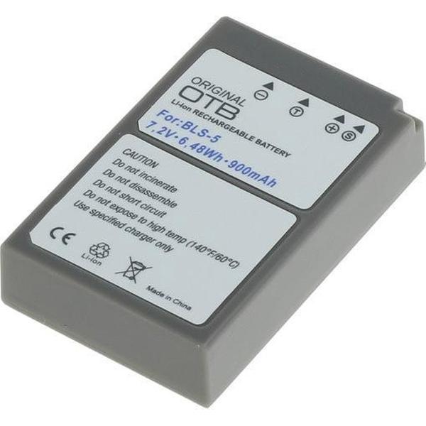 OTB Camera accu compatibel met Olympus BLS-5, BLS-50, PS-BLS5 en PS-BLS50 / 900 mAh