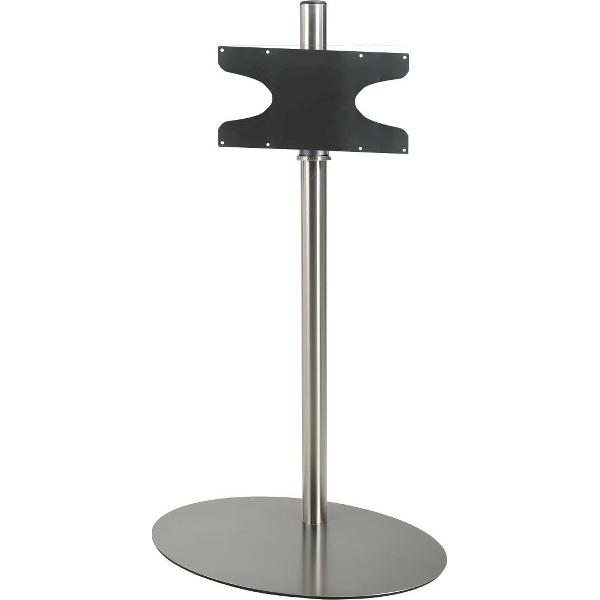 Cavus RVS vloerstandaard met ovalen RVS voet voor schermen tot 55 inch - 100 cm hoog