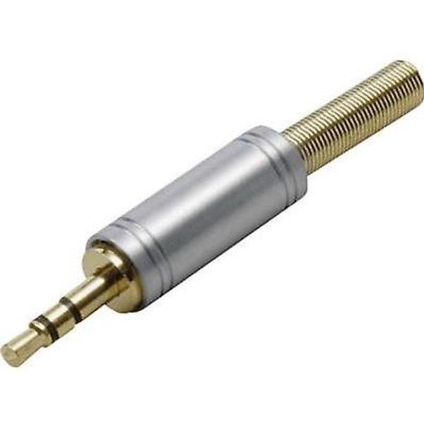 BKL 3,5mm Jack (m) connector - verchroomd metaal - 3-polig / stereo