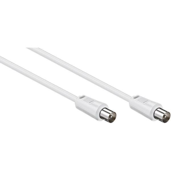 Goobay IEC (m) - IEC (m) coaxkabel / recht - wit - 1,5 meter