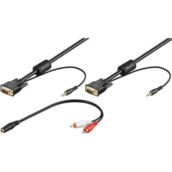 Goobay Premium VGA monitor kabel met audio - 15 meter