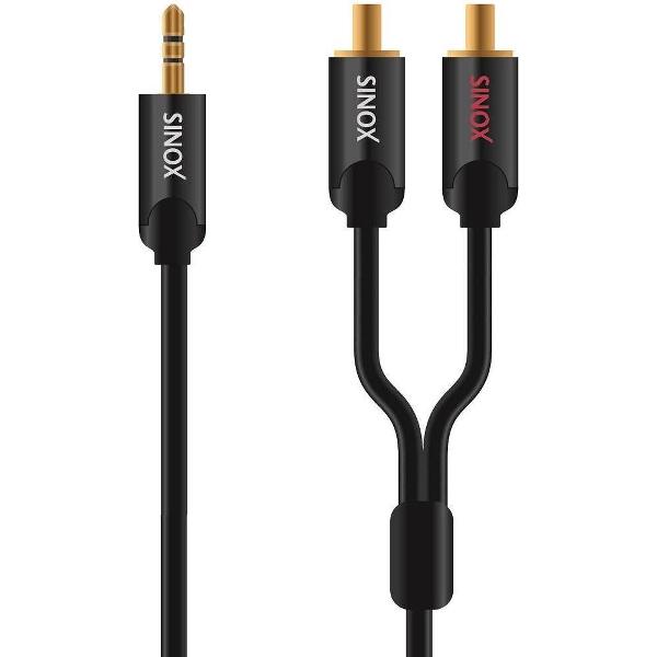 Sinox SHD Ultra 3,5mm Jack - Tulp stereo audio kabel - 0,75 meter