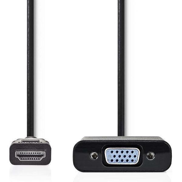 Nedis HDMI naar VGA + 3,5mm adapter - zwart - 0,20 meter